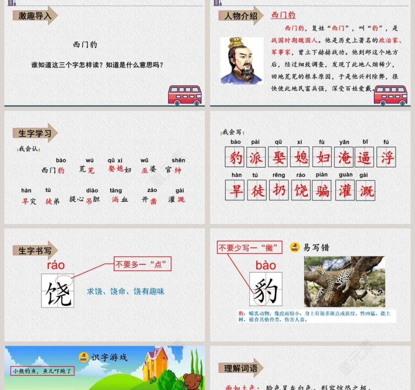 部编版四年级语文上册西门豹治邺语文课件PPT第2张