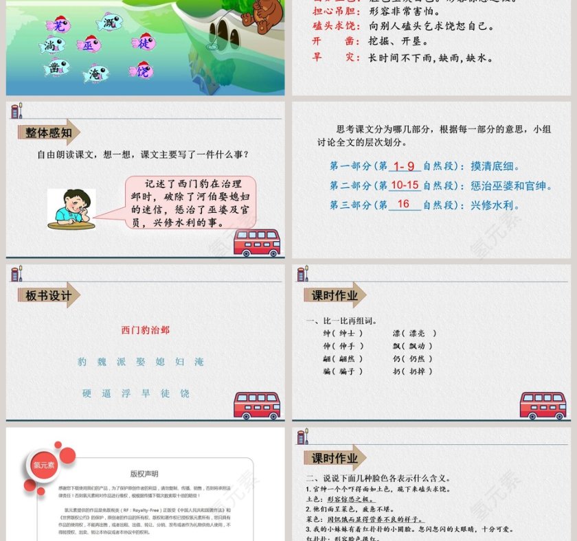 部编版四年级语文上册西门豹治邺语文课件PPT第3张