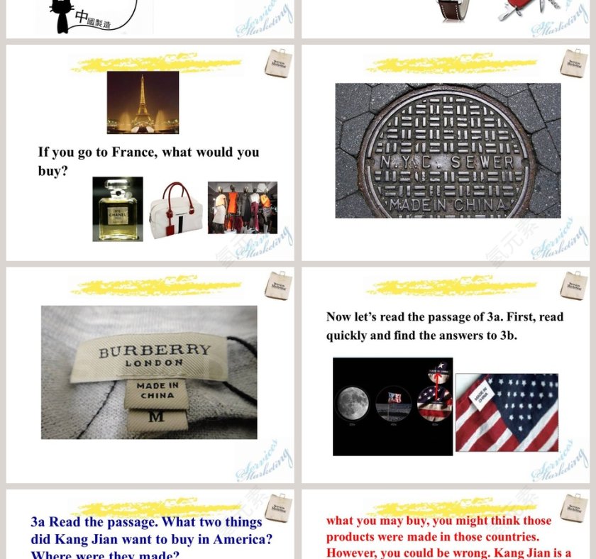 Unit 5What are the shirts made ofSection A 3a3c - 教育培训行业PPT模板第2张