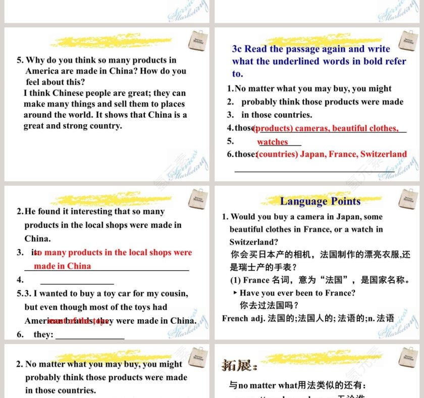 Unit 5What are the shirts made ofSection A 3a3c - 教育培训行业PPT模板第4张