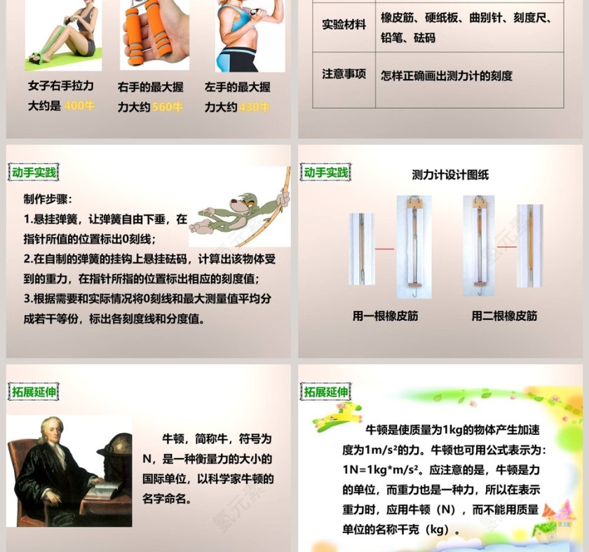 教科版   五年级上册-测量力的大小教学ppt课件第5张