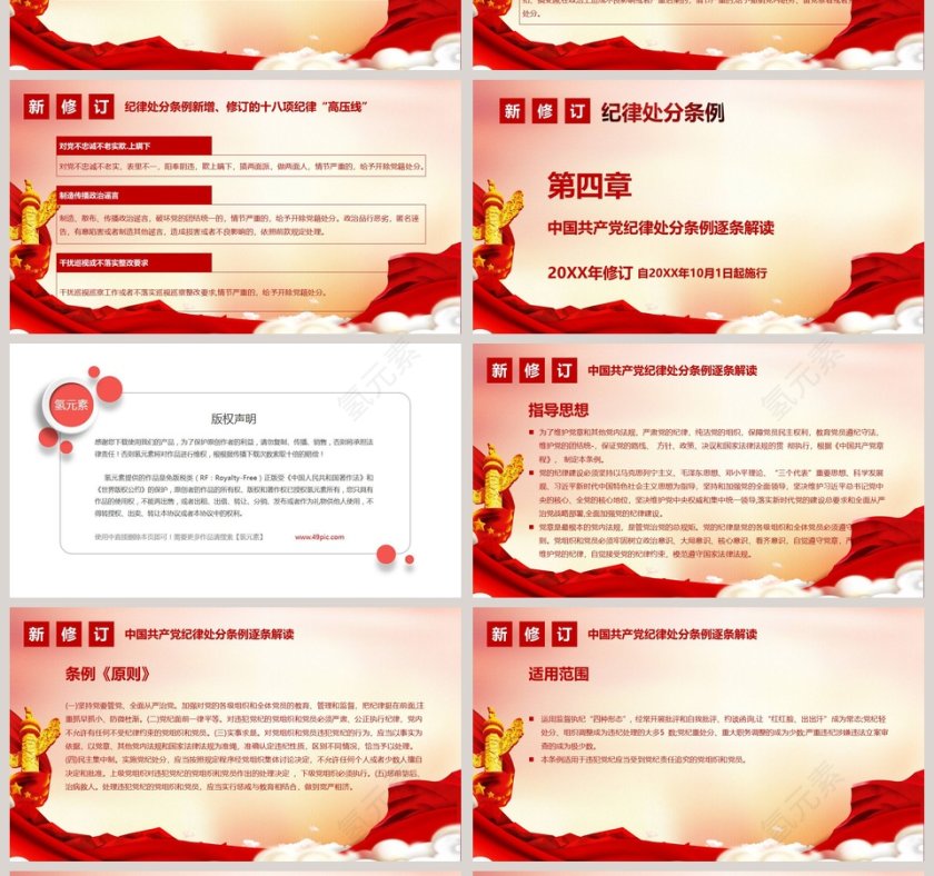 新修订中国共产党纪律处分条PPT第4张