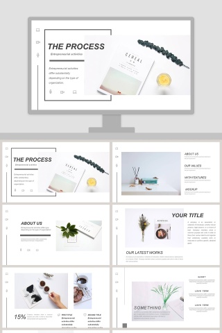 简约清新企业活动策划PPT 模板