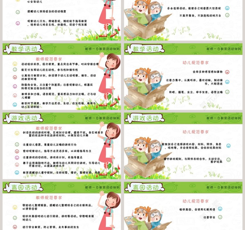 绿色简约幼儿园教师培训PPT第3张
