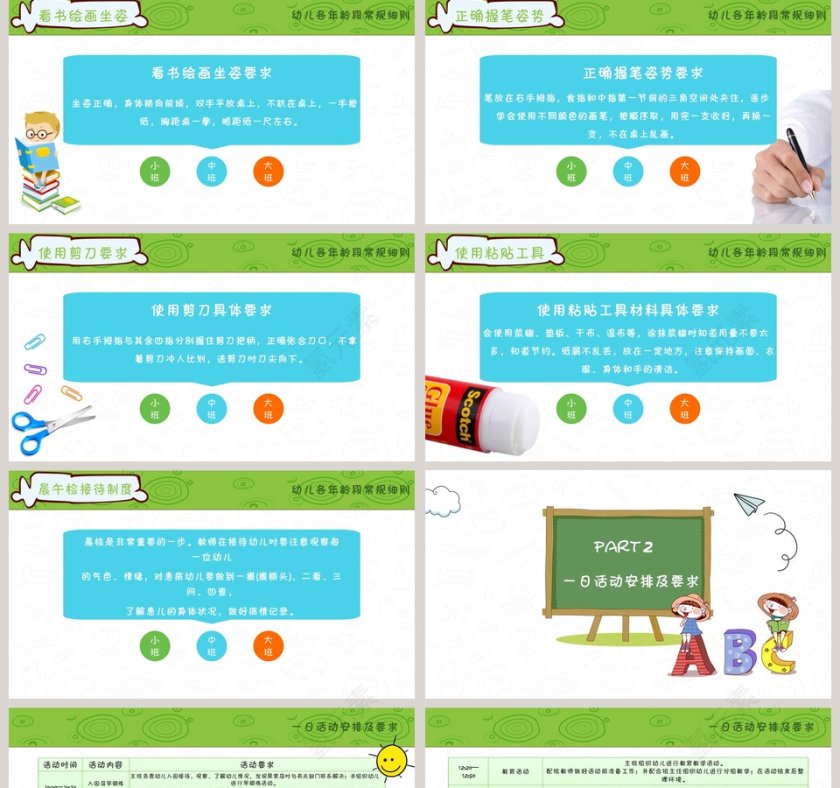 绿色简约幼儿园教师培训PPT第5张