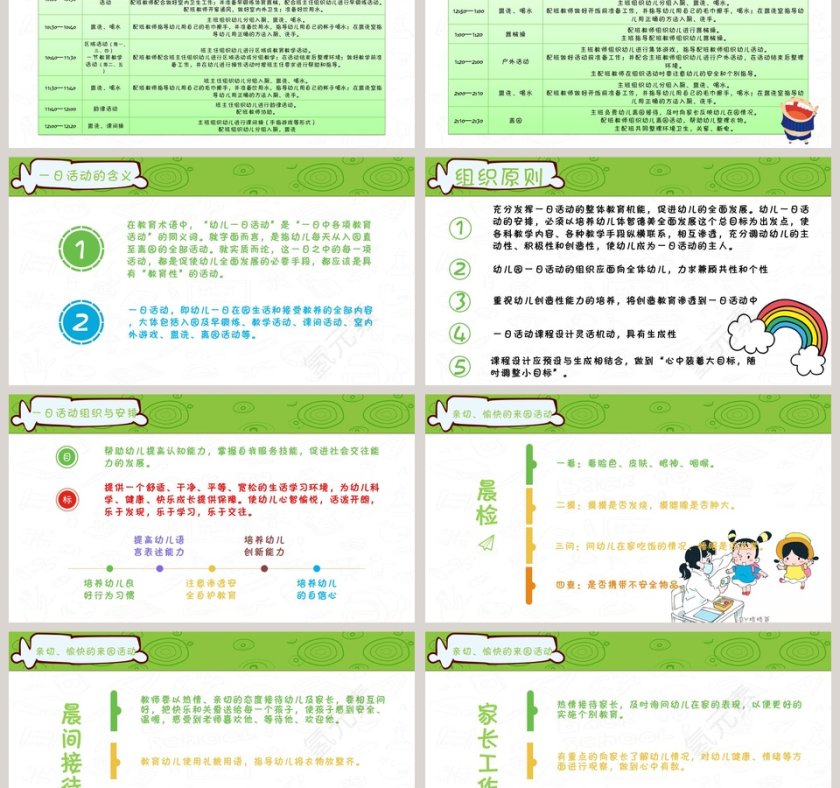 绿色简约幼儿园教师培训PPT第6张