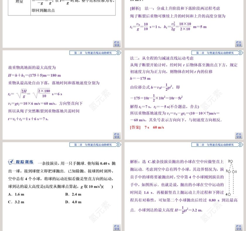 第4节自由落体运动PPT模板第13张