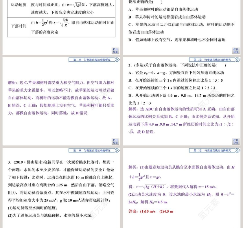 第4节自由落体运动PPT模板第7张