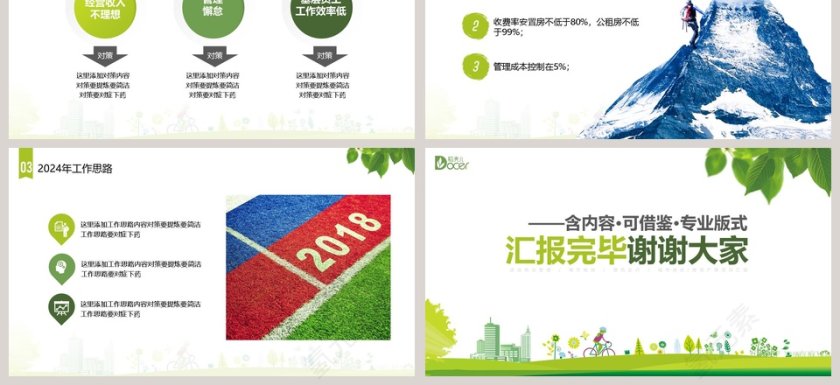 唯美物业年终总结PPT第3张