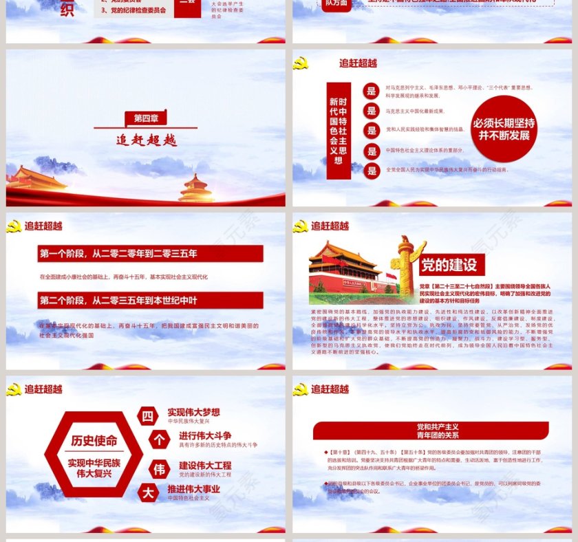 以党章为镜加强党性修养做新时代合格党员PPT模板第4张