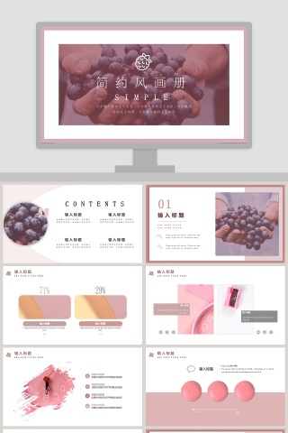 简约风画册工作总结PPT