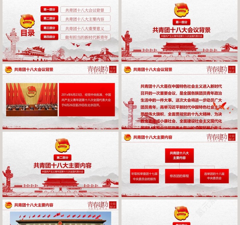 共青团第十八次全国代表大会ppt第2张