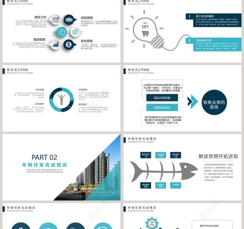 房地产年终销售总结PPT模板第2张