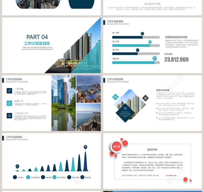 房地产年终销售总结PPT模板第4张