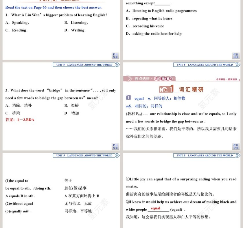 教育培训行业PPT模板：Section Listening and Talking Reading for Writing第3张