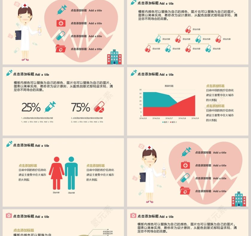 儿童护理PPT模板婴儿儿童护理动态PPT第2张