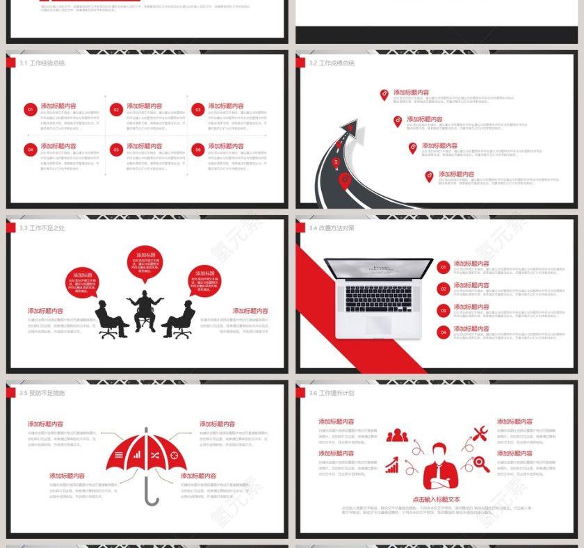 红色简约大气岗位述职报告PPT第4张