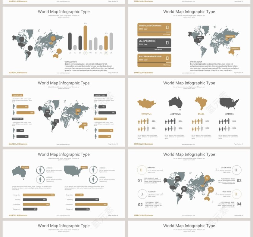 欧美经典商务时尚工作总结PPT模板  第14张