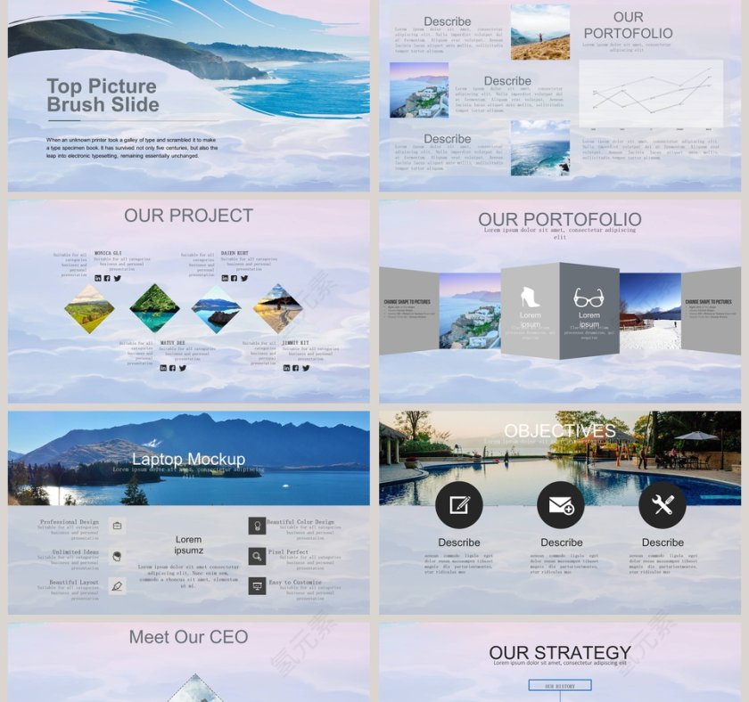 清新文艺旅游项目介绍PPT旅游宣传介绍ppt 第2张