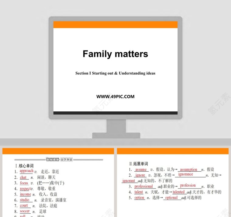 Section  Starting out  Understanding ideas-Family matters教学ppt课件第1张