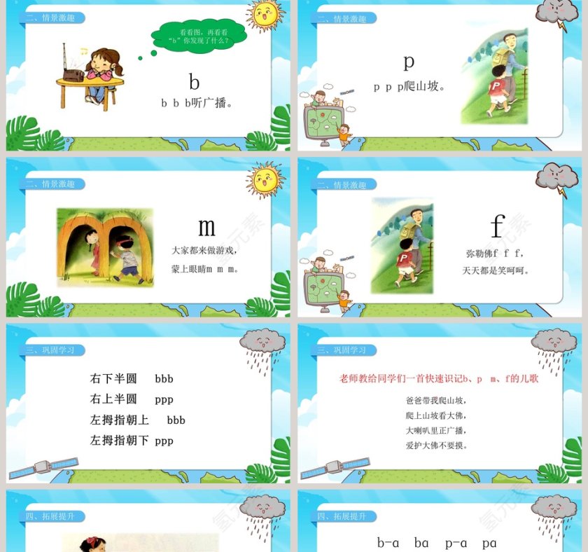 人教版一年级语文拼音PPT课件第2张