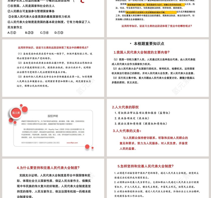 人教版初中道德与法治八年级下册-根本政治制度教学ppt课件第6张