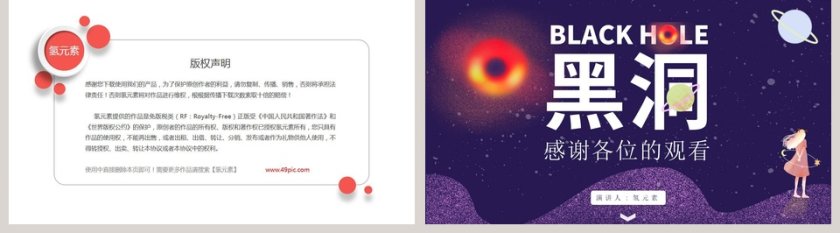 简约时尚黑洞风商业计划书PPT模板第5张