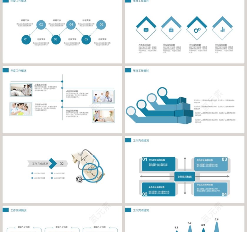 蓝色简约清新20xx医疗医学工作PPT第2张