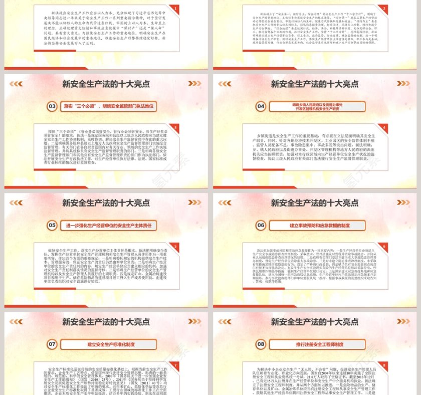 大气红色安全生产法宣传周宣传PPT模板第3张