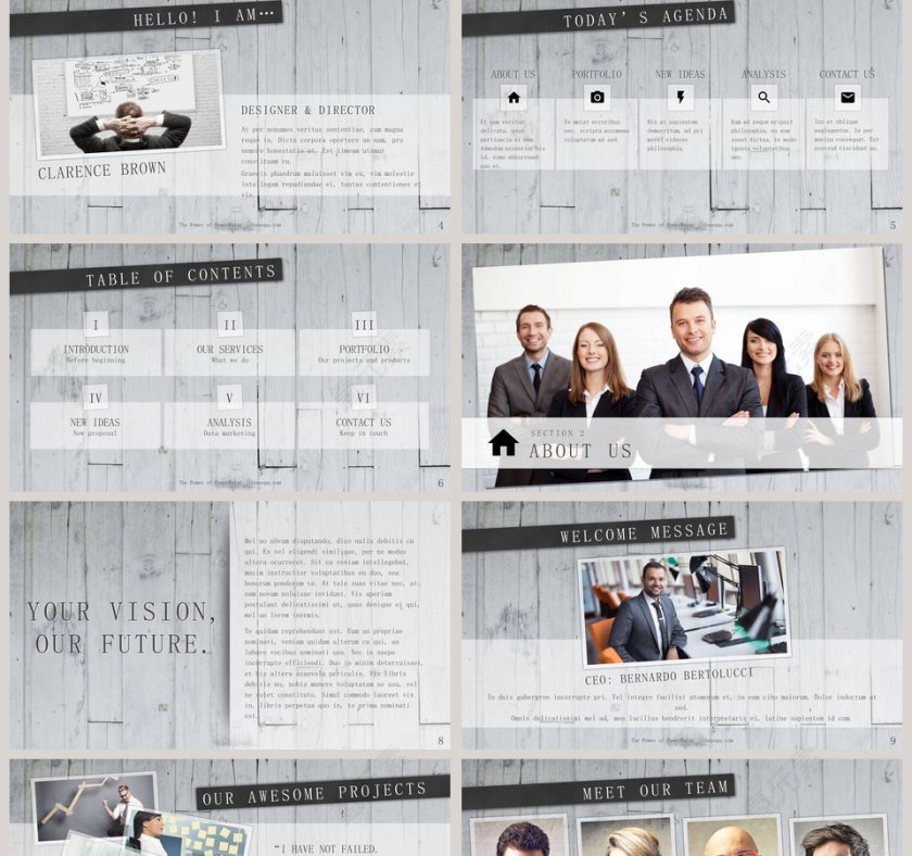 欧美经典商务时尚工作总结PPT模板第2张