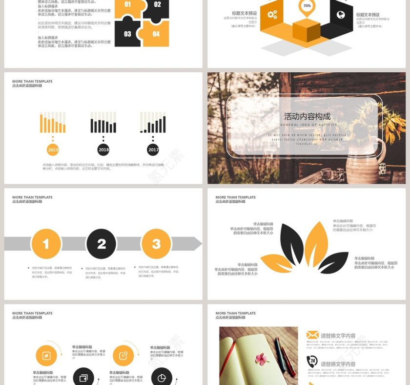 唯美简约项目策划PPT模板第3张