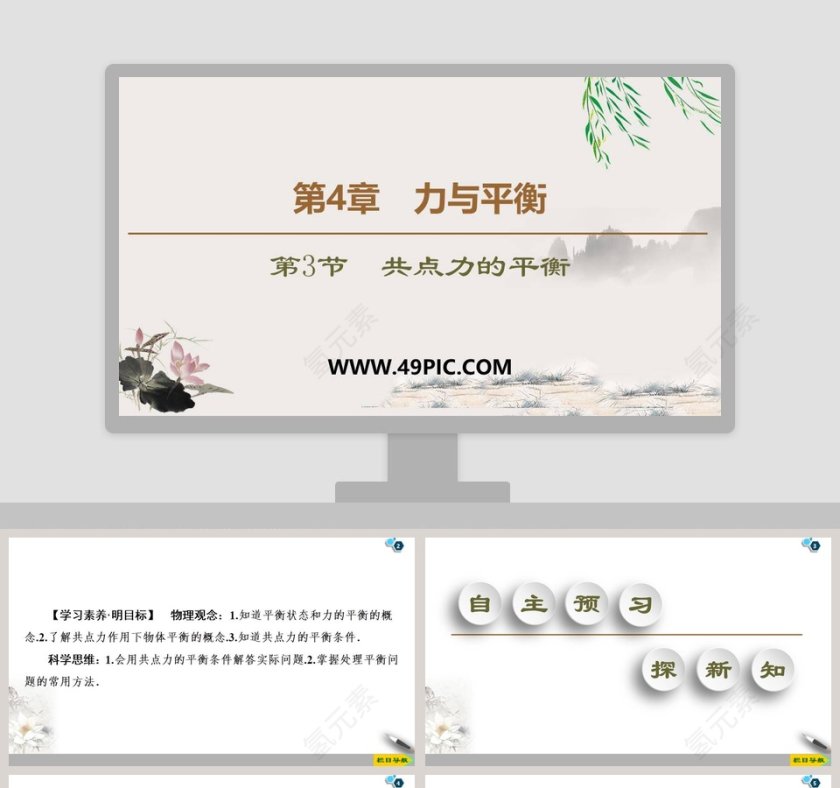 第4章力与平衡的教育培训PPT模板第1张