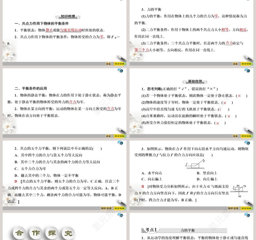 第4章力与平衡的教育培训PPT模板第2张