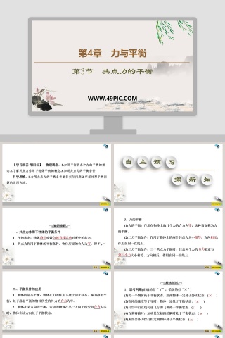 第4章力与平衡的教育培训PPT模板