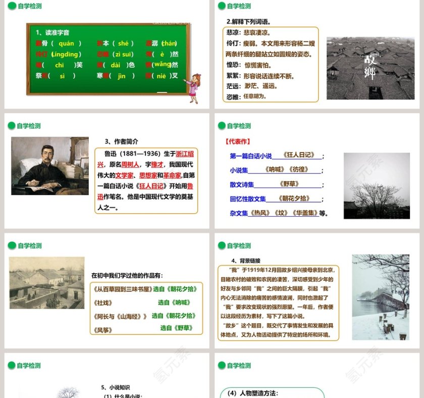 语文部编版九年级上册故乡语文课件PPT第2张