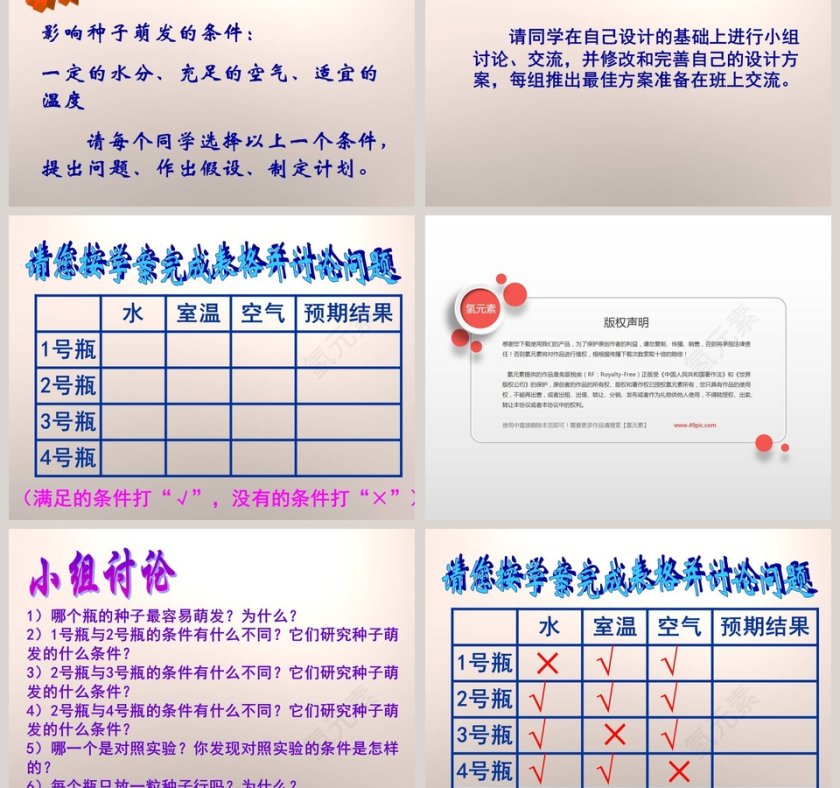 认识种子和研究种子萌发的条件在医学护理行业的PPT模板应用第3张