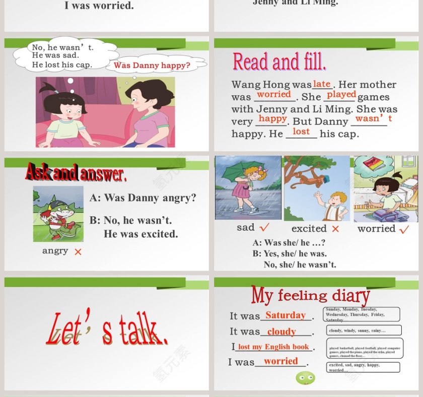 Was he happy-Unit 2  Feelings教学ppt课件第4张