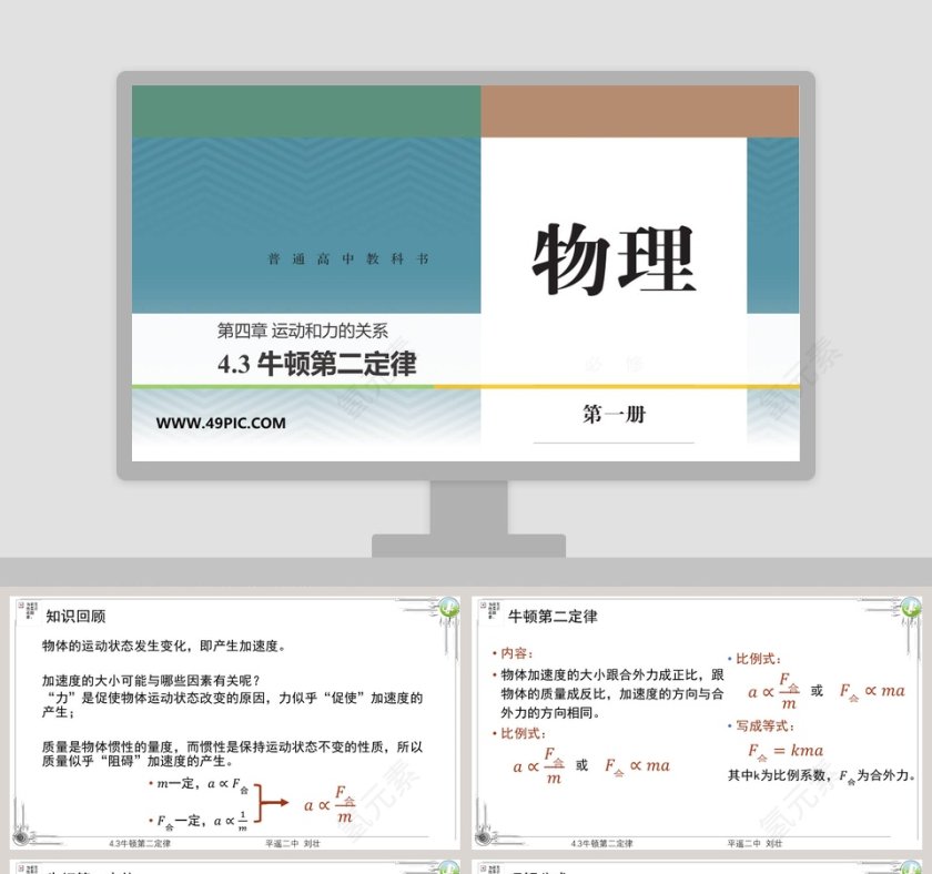 -牛顿第二定律教学ppt课件第1张