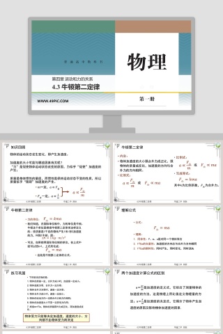 -牛顿第二定律教学ppt课件