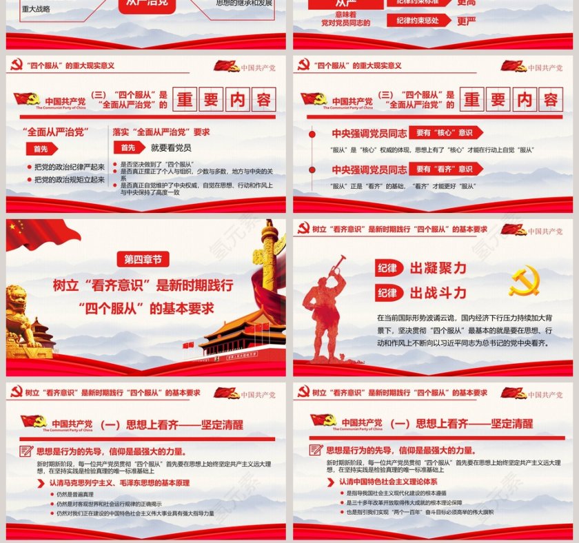 学习解读四个服从PPT第7张