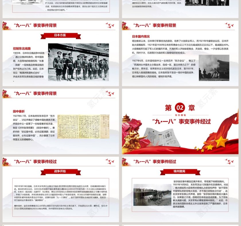 勿忘国耻九一八事变88周年纪念国耻纪念日PPT模板第4张