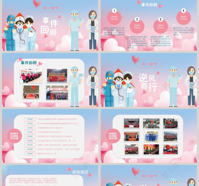致敬逆行者抗击新型肺炎PPT模板第2张