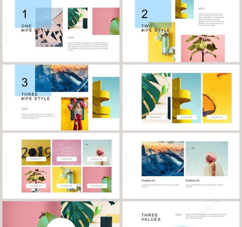 植物系文艺范PPT 第2张