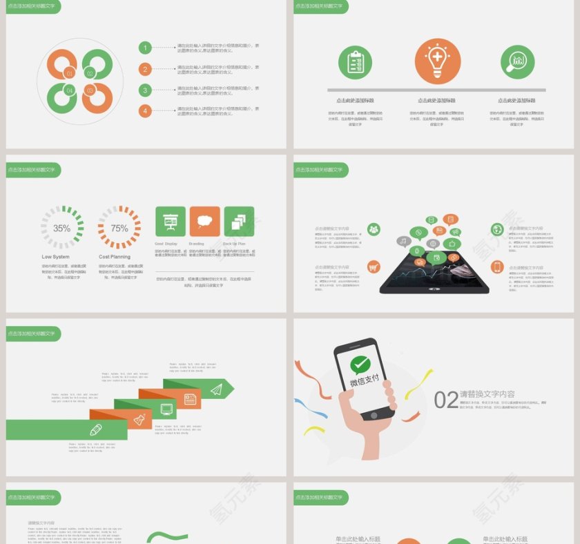 白色简约微信销售ppt模板第2张