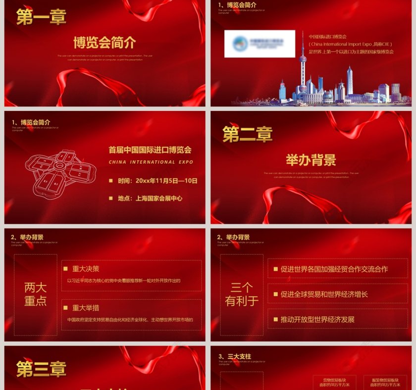 中国国际进口博览会ppt第2张