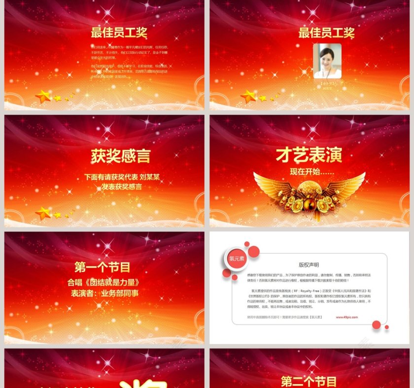 红色大气年终总结暨誓师大会PPT第5张