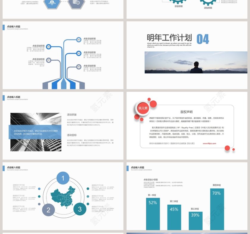 年度工作总结述职报告PPT第4张