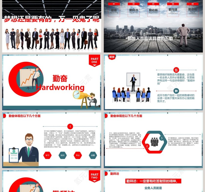 金融理财公司早会PPT模板早会晨会PPT第2张