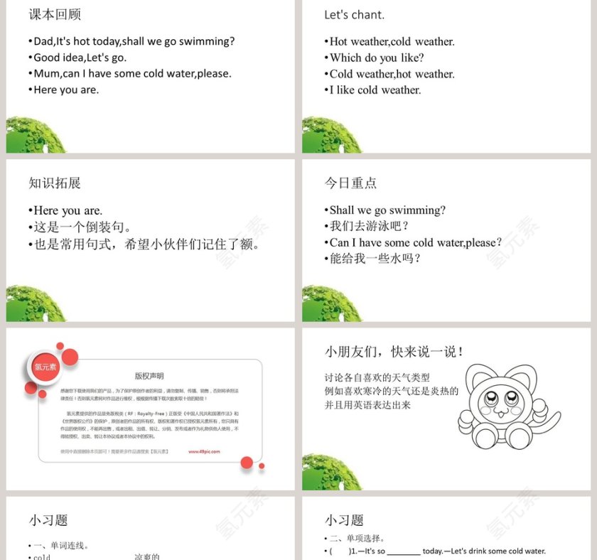 Unit4  How is the weather today教学ppt课件第2张