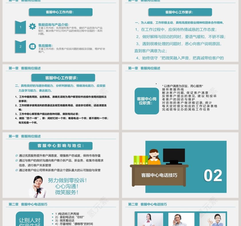 客服中心服务呼叫中心工作计划ppt模板第2张